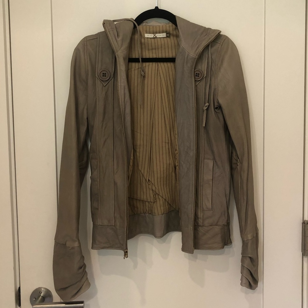 Mike & Chris Hooded Leather Jacket